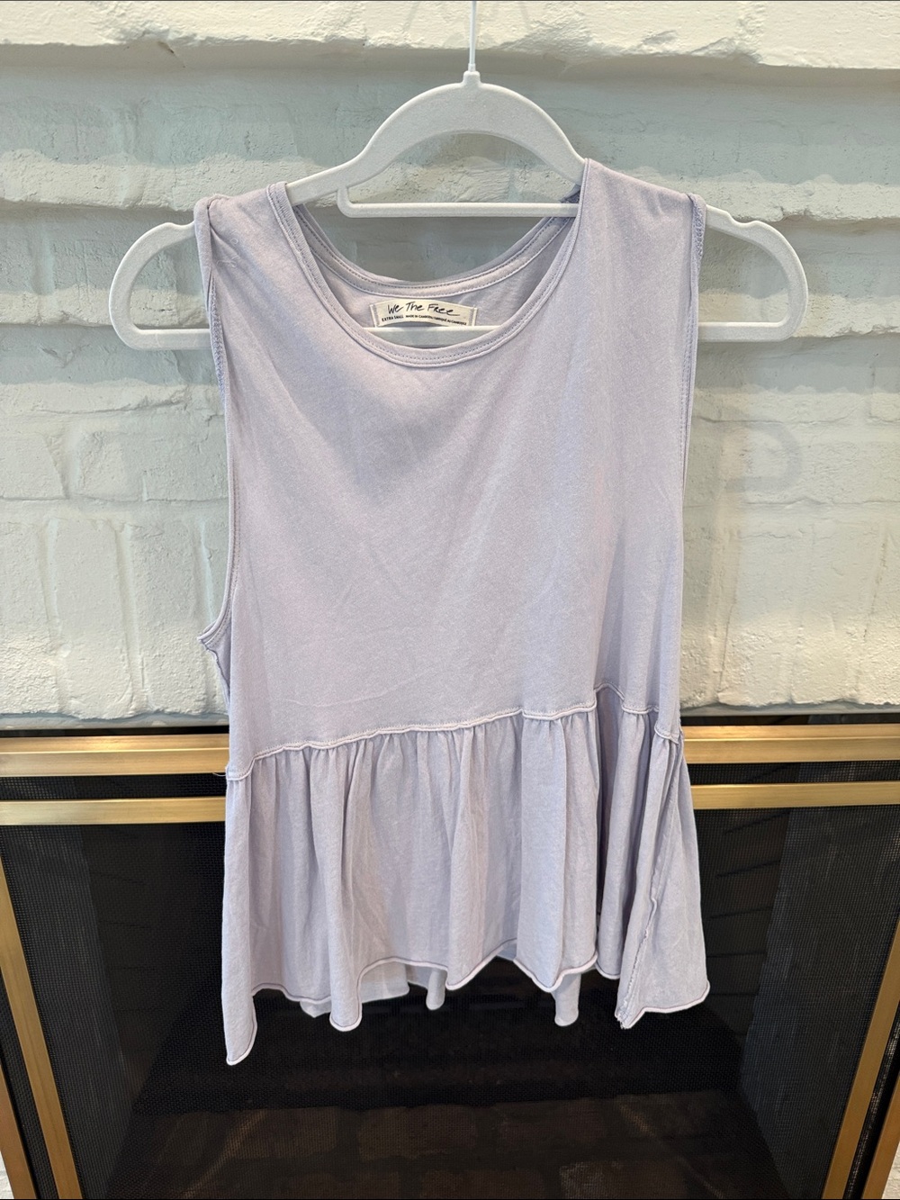 We The Free Lavender Peplum Tank Top